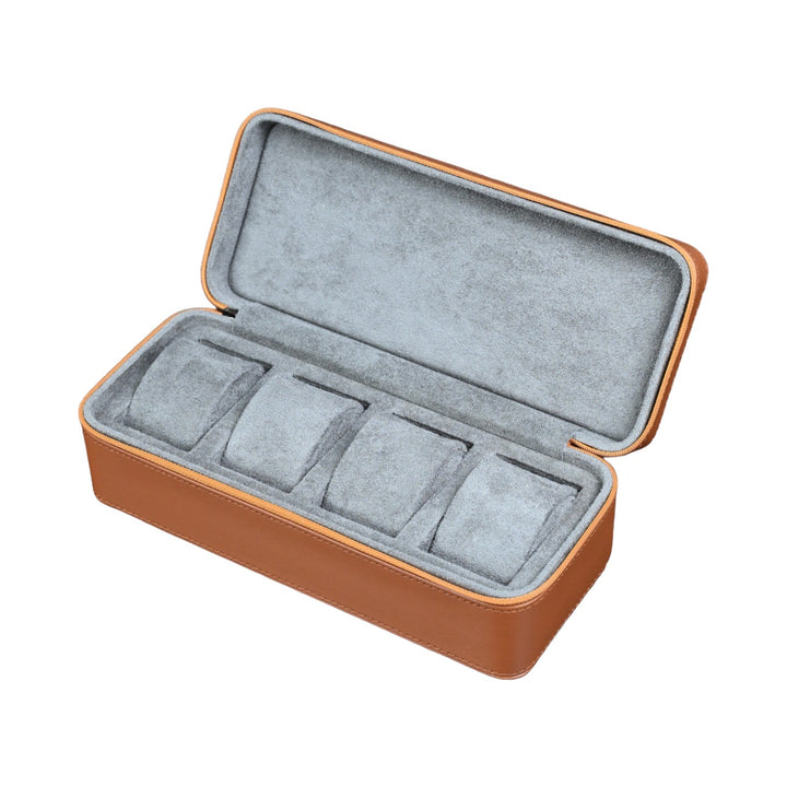 Leather watch case ZIP - 4 watches