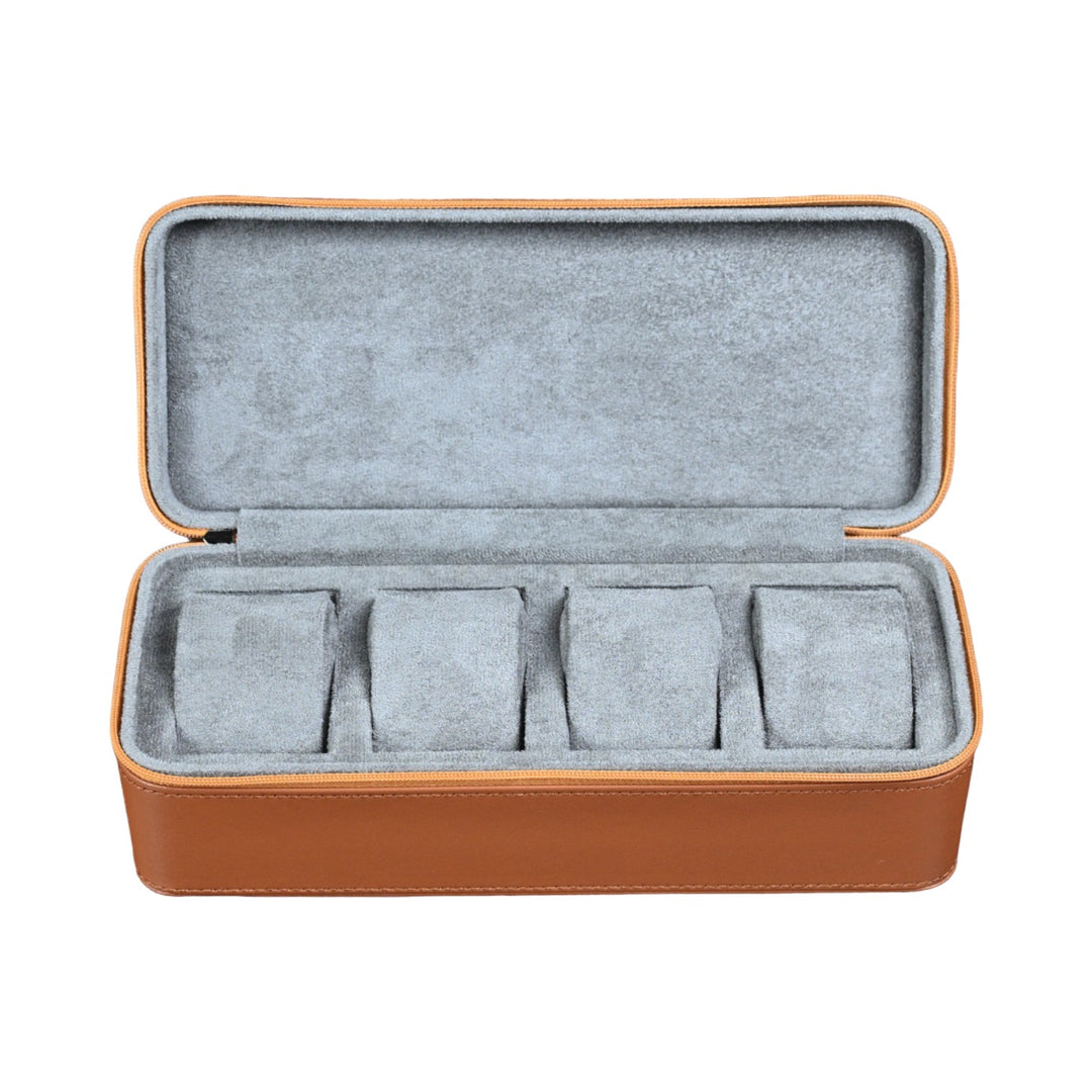 Leather watch case ZIP - 4 watches